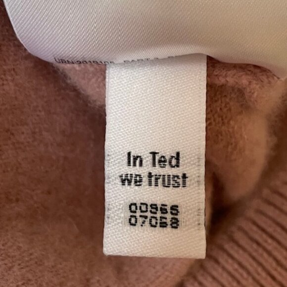 TED BAKER of LONDON Cashmere Blend Short Sleeve Tie Waist Pink Sweater L - Picture 12 of 15